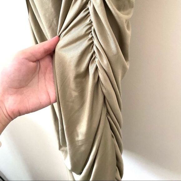 TOBI Cinched Cocktail Dress Olive NWT Small - Picture 5 of 5